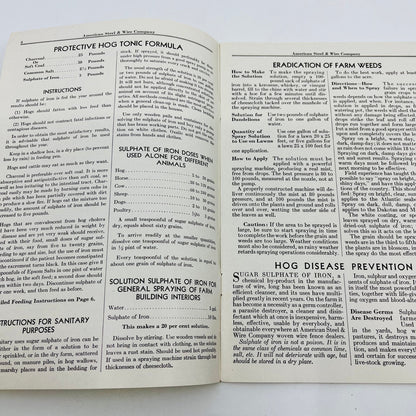 1932 Sugar Sulphate of Iron for Farm Sanitation & Agriculture Purposes Book L4-3