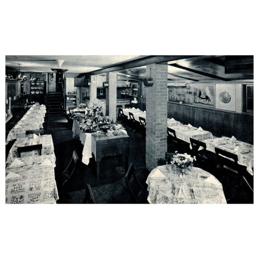 Vintage Postcard - A Bit of Sweden Restaurant Interior Chicago IL 1949 AD9