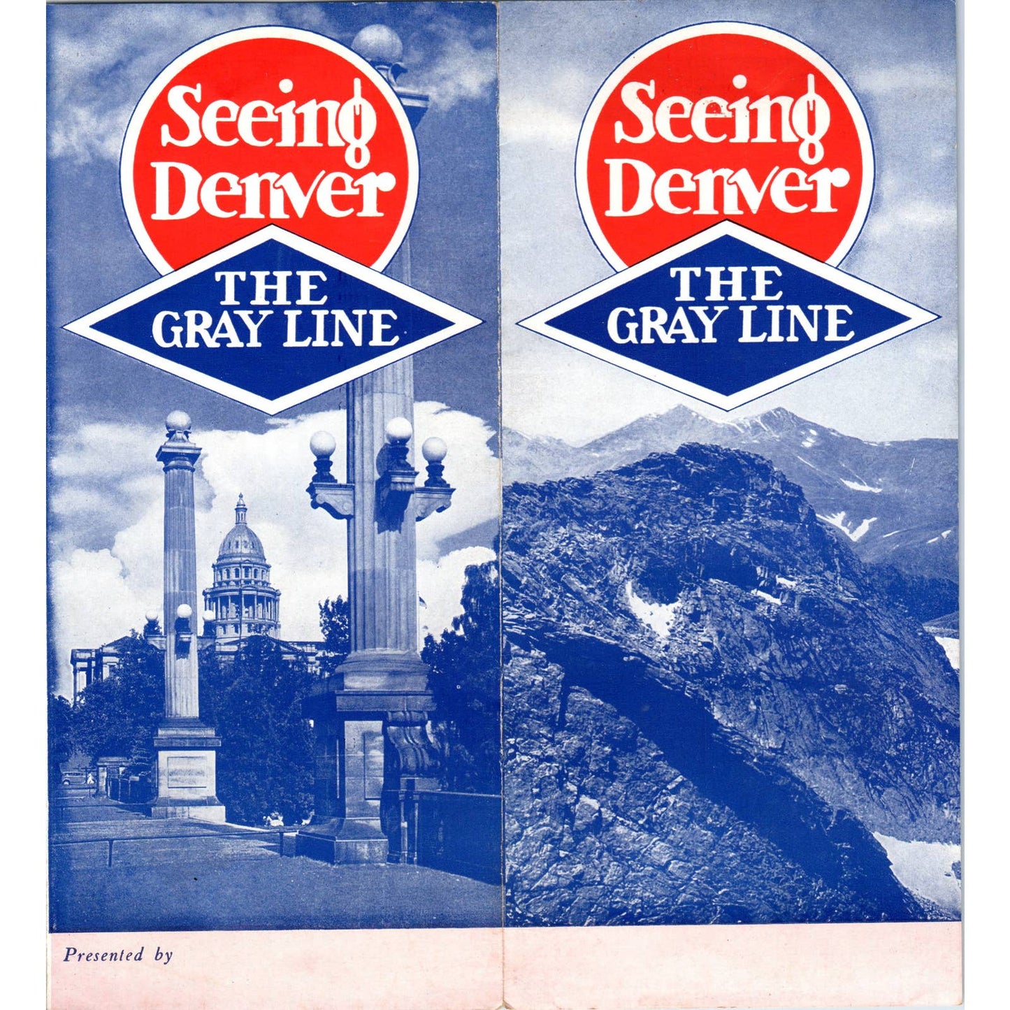 1930s The Gray Line Motor Tours Seeing Denver CO Fold Out Travel Brochure SE3-4