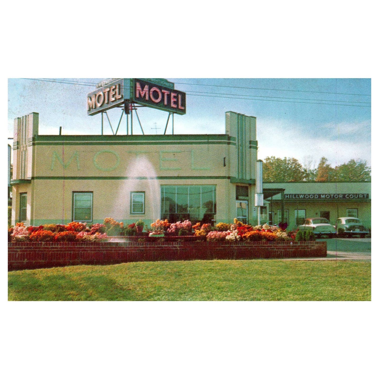 Hillwood Motor Court Falls Church Virginia Joe H. Thompson - Postcard TJ8-1