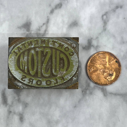 Vintage Printing Letterpress Printers Block Plate Continental Custom Floors TJ58
