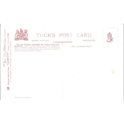 The 450 Pagodas at Mandalay Burma Raphael Tuck Original Postcard TK1-P1