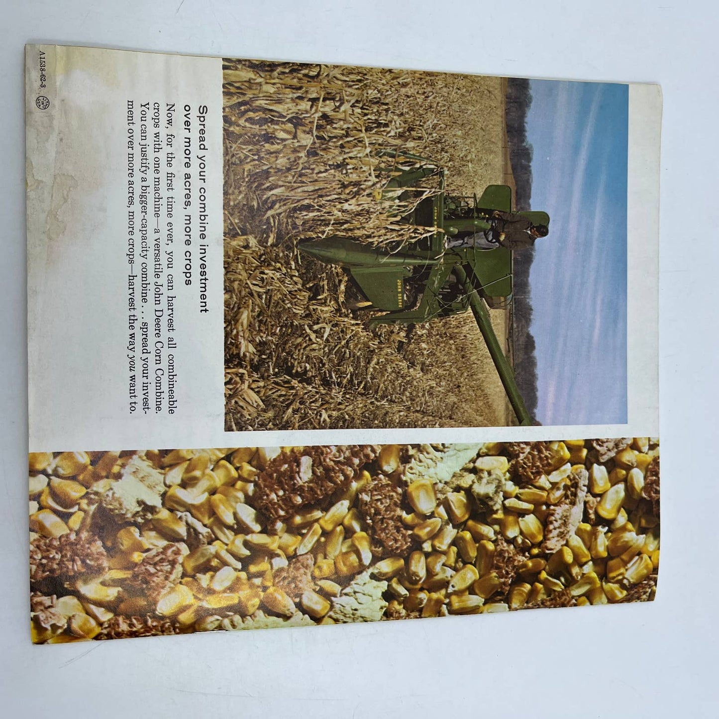 1962 John Deere Combining Corn-Cob Mix Booklet Moline Illinois TH7