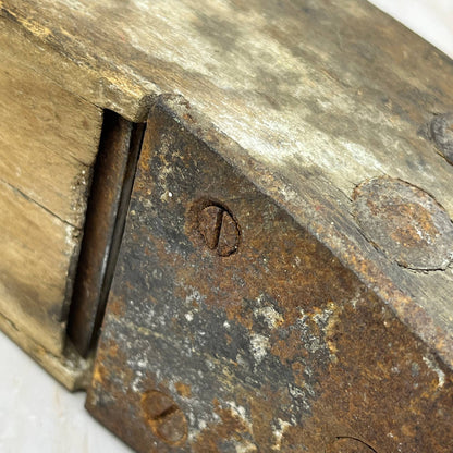 Primitive W.K. & C. Peace Sheffield England Wood Coffin Block Plane 8.5” TI7