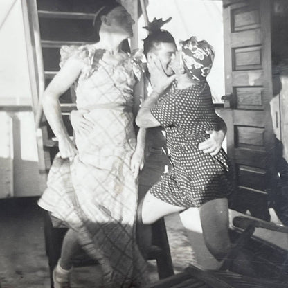 1937 Photos & Negatives of Men Dressed in Drag on Freighter Cruise Ship SE8