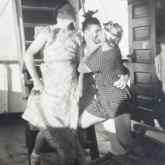 1937 Photos & Negatives of Men Dressed in Drag on Freighter Cruise Ship SE8