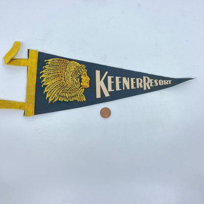 1940s Keener Resort Missouri Small Souvenir Felt Pennant 9” TF5