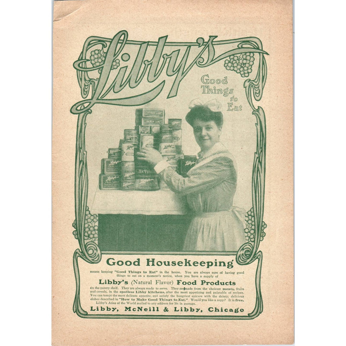 Libby's Food Products Libby, McNeill & Libby Chicago - 1903 Original Ad TJ7-L
