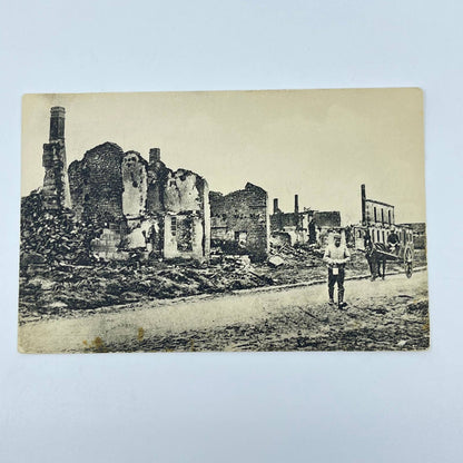 1917 Postcard WWI City in Ruins Binarville France SC9