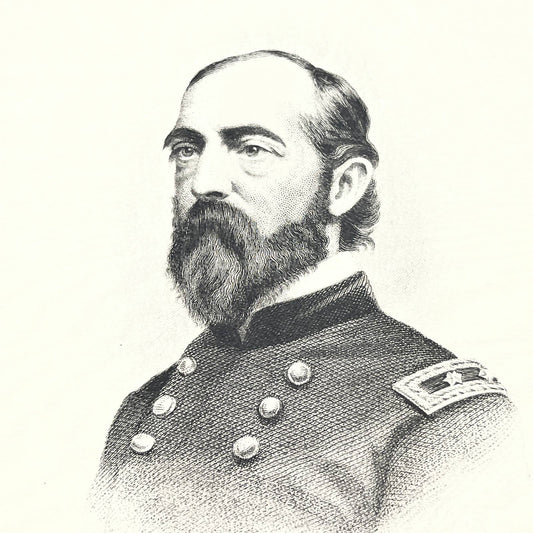 1867 Original Steel Art Engraving - Union General George Meade 9x5" AC3-4