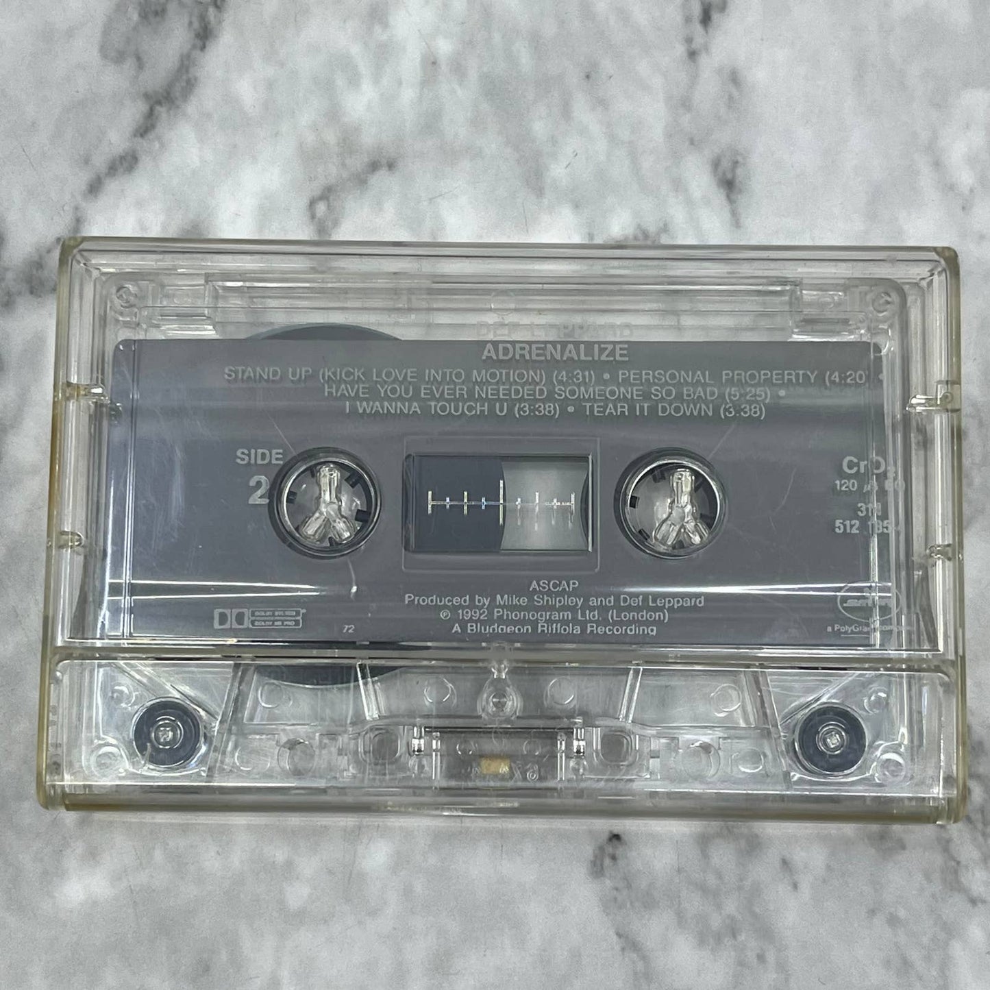Def Leppard - Adrenalize When Wet Cassette Tape No Jacket TJ6-76
