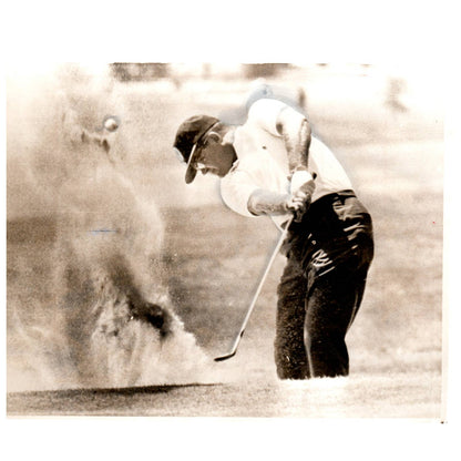 1965 Press Photo Golf Golfer Rough Shooting From Sand Trap 7x9" AD2