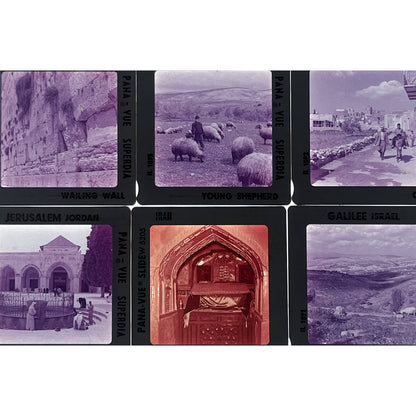 1960s Israel Views Lot of 6 Pana-Vue 2x2 Travel Slides TK2-S-8