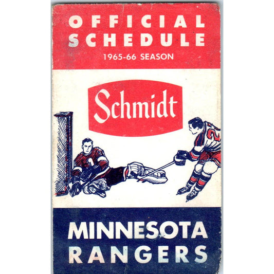 St. Paul Rangers Hockey Home Game Schedule 1965-66 Season Schmidt TK1-P3