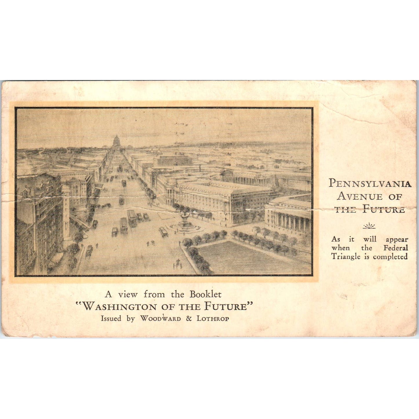 Washington of the Future - Woodward & Lothrop Original Postcard TK1-P2