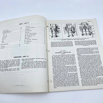 1951 Interstate Training Service Manual Unit 15 Carburetor Service TF8