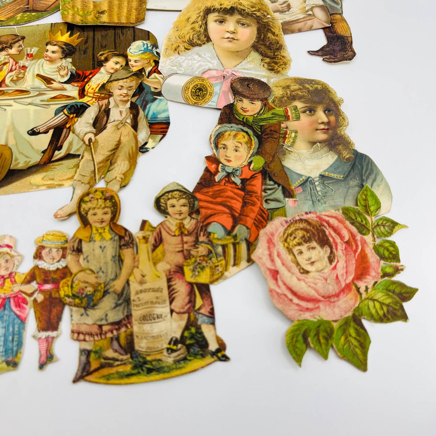 1880s Huge Lot Victorian Cut Out Scrap Children Boy Girl Baby Infant EA2