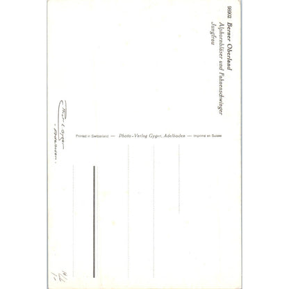 Berner Oberland Alphornbläser und Fahnenschwinger Original Postcard TK1-P19