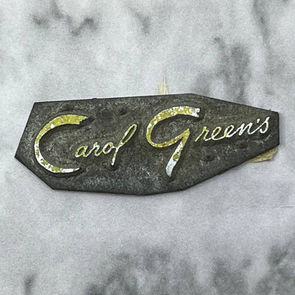 Vintage Printing Letterpress Printers Block Plate Carol Green’s SE828