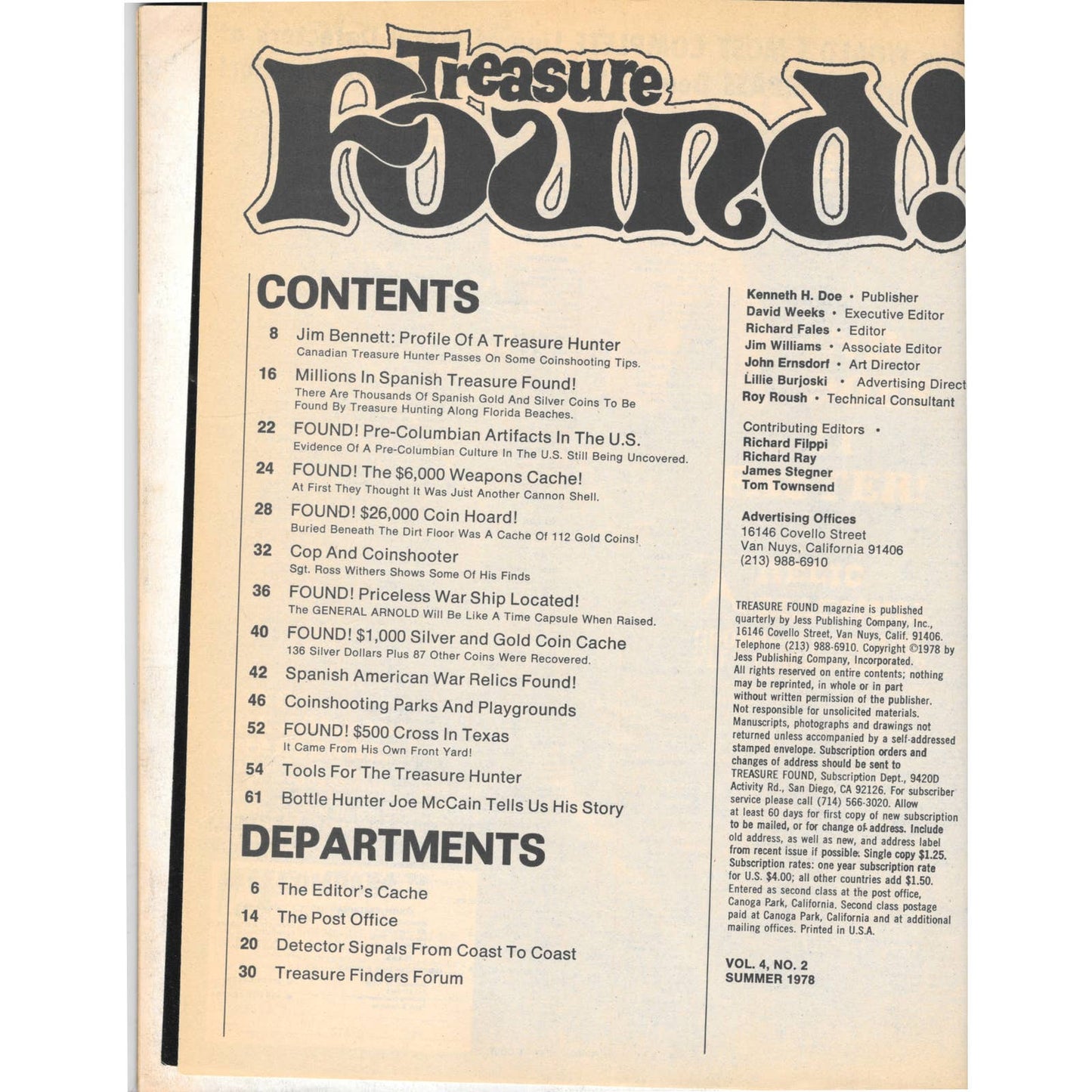 Treasure Found! Magazine - Treasure Hunting Metal Detecting Summer 1978 M3