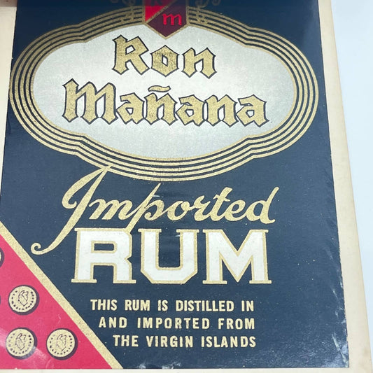 Ron Mañana Imported Rum Label Set of 2 Virgin Islands