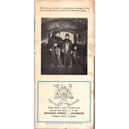 Vintage Brochure - Table Rock Scenic Tunnels Niagara Falls Ontario SE3-3