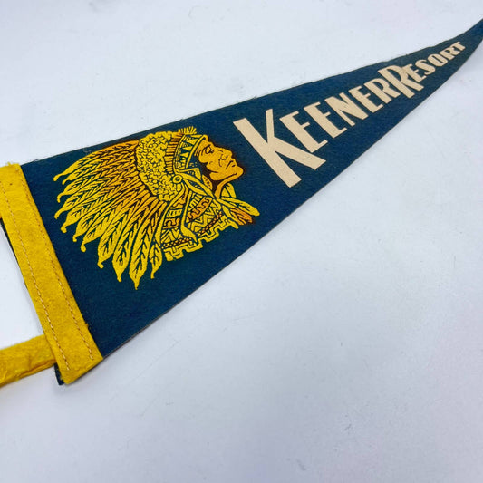 1940s Keener Resort Missouri Small Souvenir Felt Pennant 9” TF5