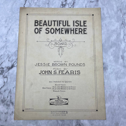 Beautiful Isle of Somewhere 1924 By John S. Fearis & Jessie Pounds Forster TH5