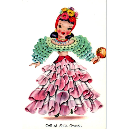 Doll of Latin America - Dolls of Many Lands Series Original Postcard PB4