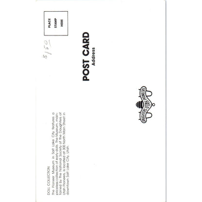 Doll Museum Pioneer Museum Salt Lake City UT Original Postcard PB4