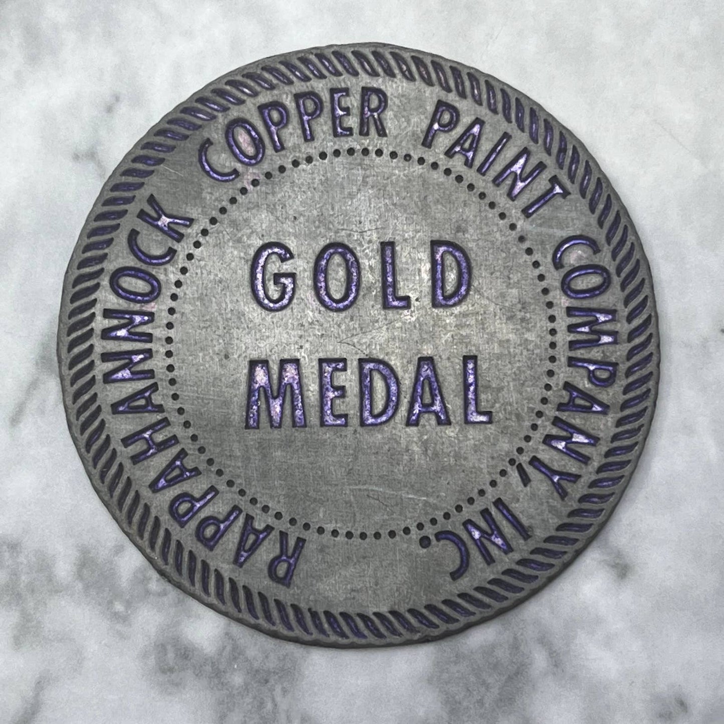 Vintage Letterpress Printers Block Plate Rapphannock Copper Paint Co SE846
