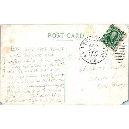 1907 Postcard Caldeno Falls Delaware Water Gap Pennsylvania TI1-1