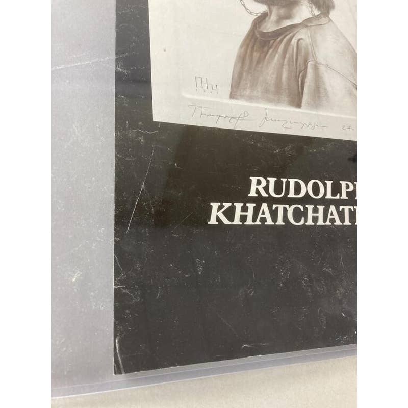 1980 Rudolph Khatchatrian Signed Sketch Portrait Print  RU1