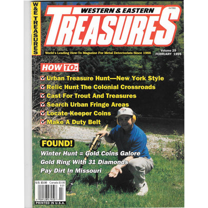 Western and Eastern Treasures Magazine Feb 1995 Vol. 29 Metal Detecting Gold M1