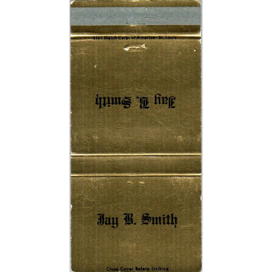 Jay B. Smith Funeral Home St Louis MO Advertising Matchbook Cover MM9-7