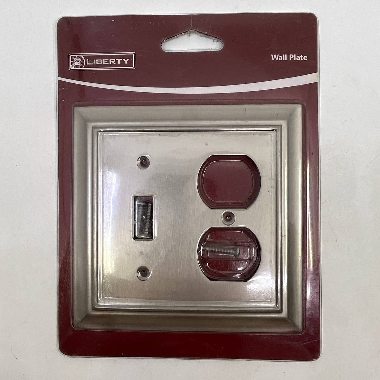 Brushed Satin Nickel Switch and Outlet Cover Wall Plate TI4