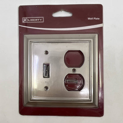 Brushed Satin Nickel Switch and Outlet Cover Wall Plate TI4