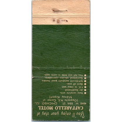 Caffarello Motel Chicago Advertising Matchbook Cover MM10-3