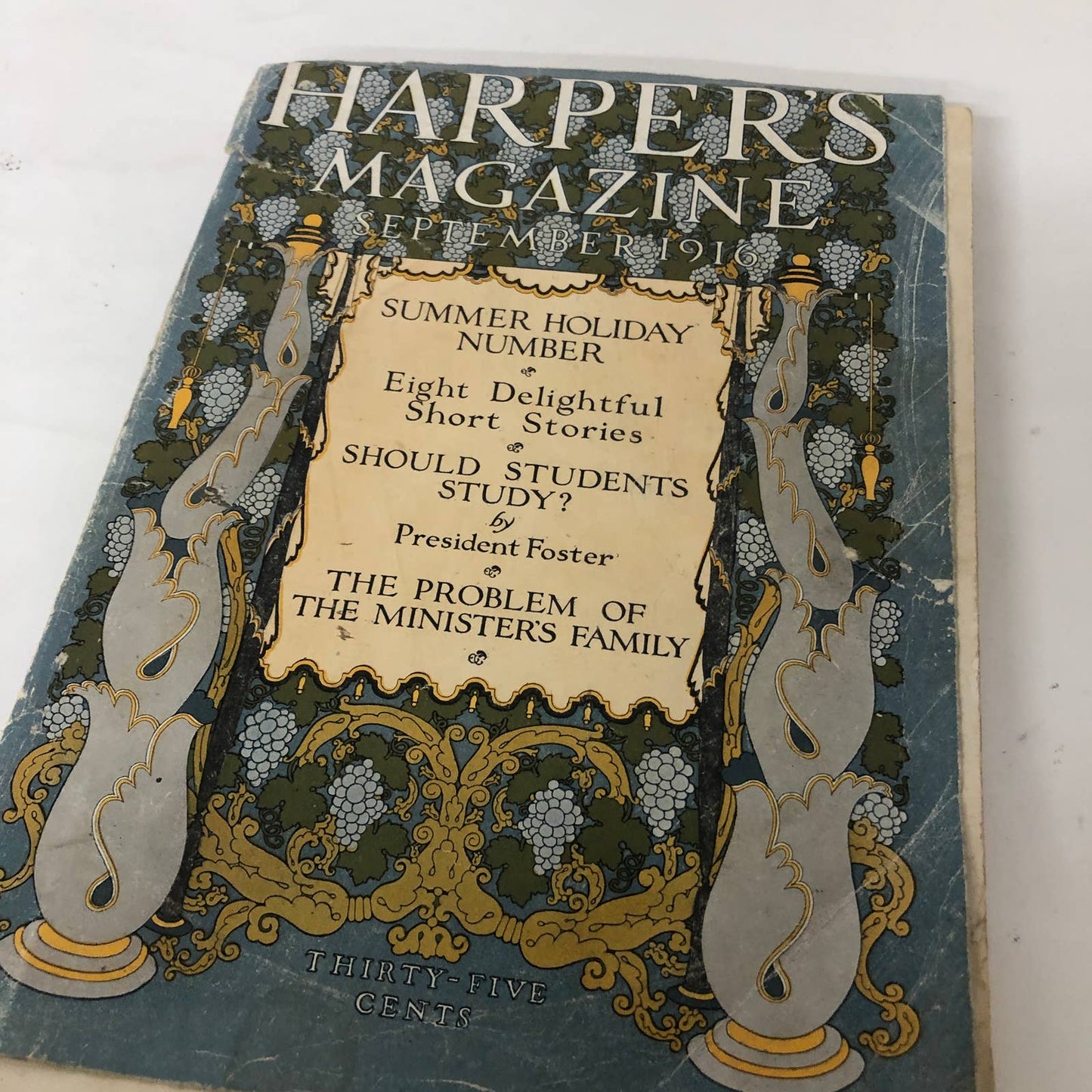 Harpers Monthly Magazine September 1916 WWI Mark Twain The Mysterious Stranger