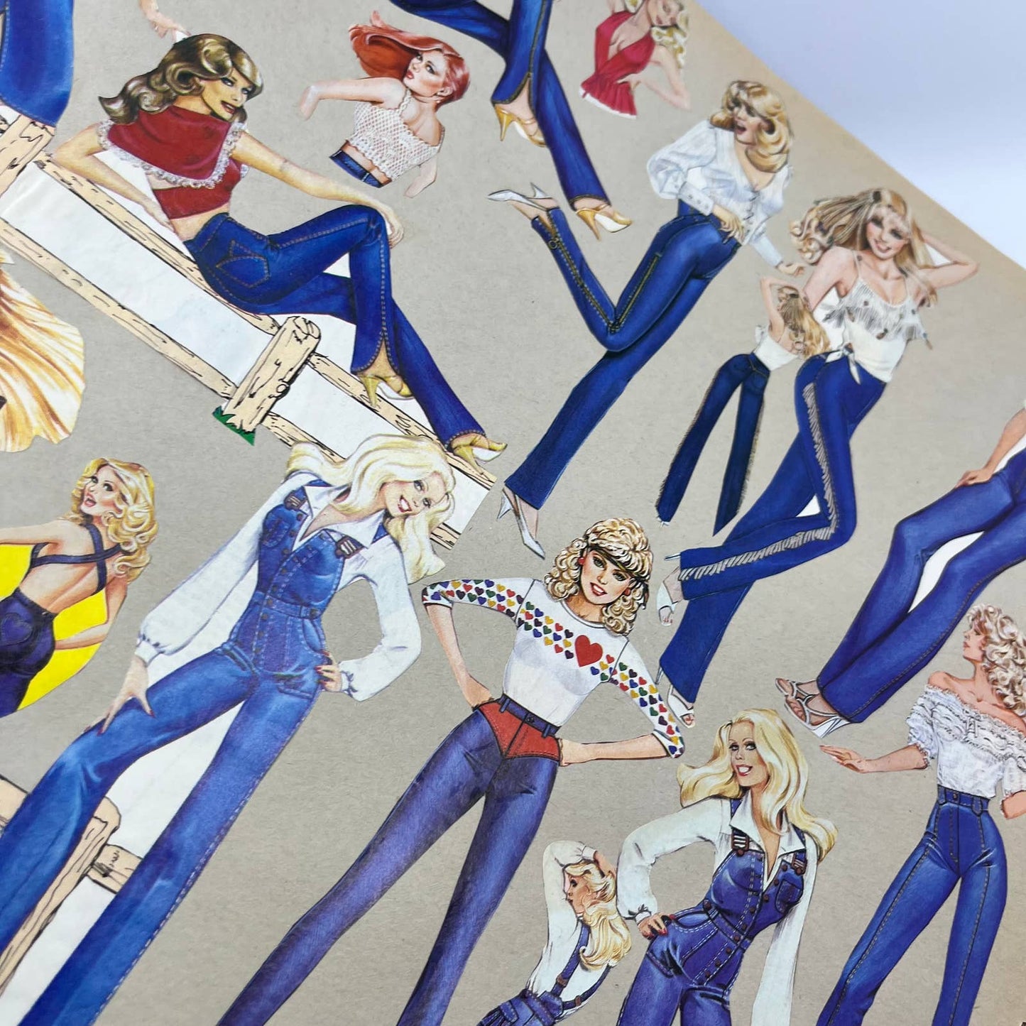 1980s LOADED Scrapbook Album 80s Women's  Fashion Swimsuits Beachwear More TI6