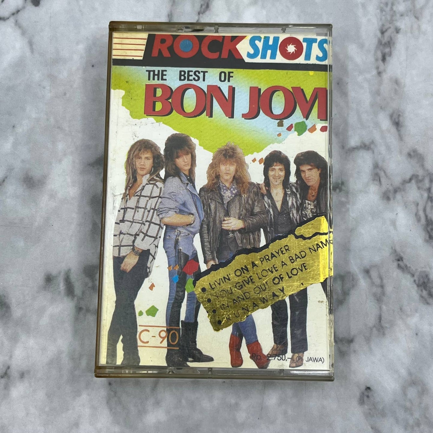Rock Shots The Best of Bon Jovi Cassette Tape TD9-55