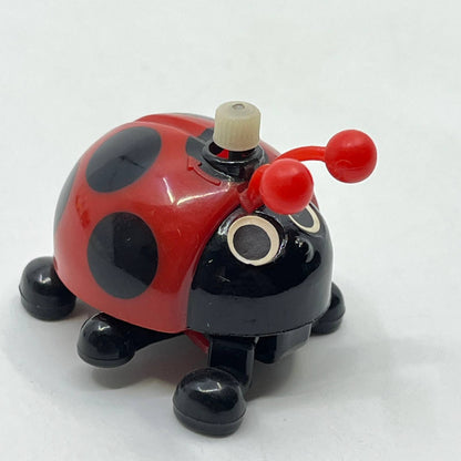 1977 Tomy Toy Wind-Up Walking Red and Black Spots Ladybug WORKS SE2