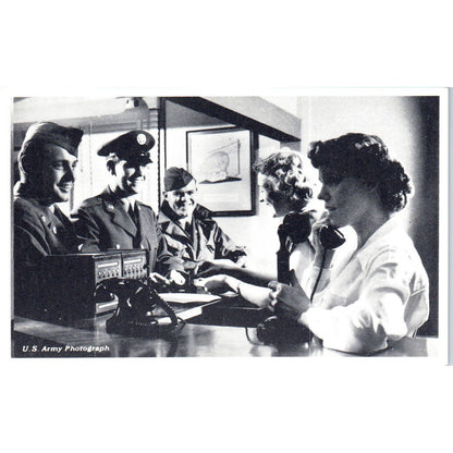 Placing a Telephone Call, Fort Dix NJ Original Postcard TK1-P18