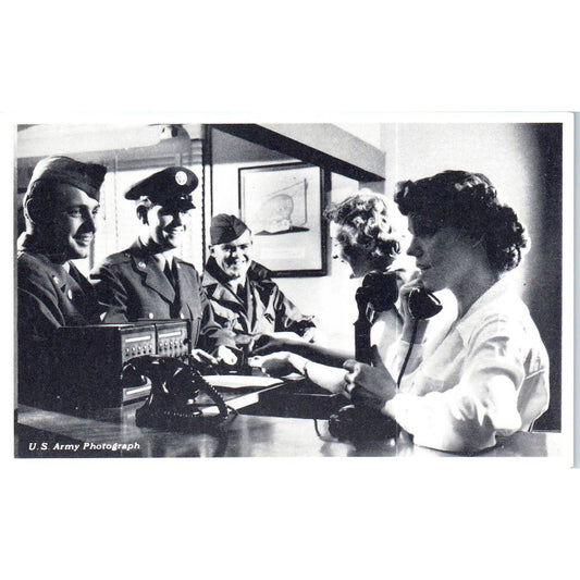 Placing a Telephone Call, Fort Dix NJ Original Postcard TK1-P18