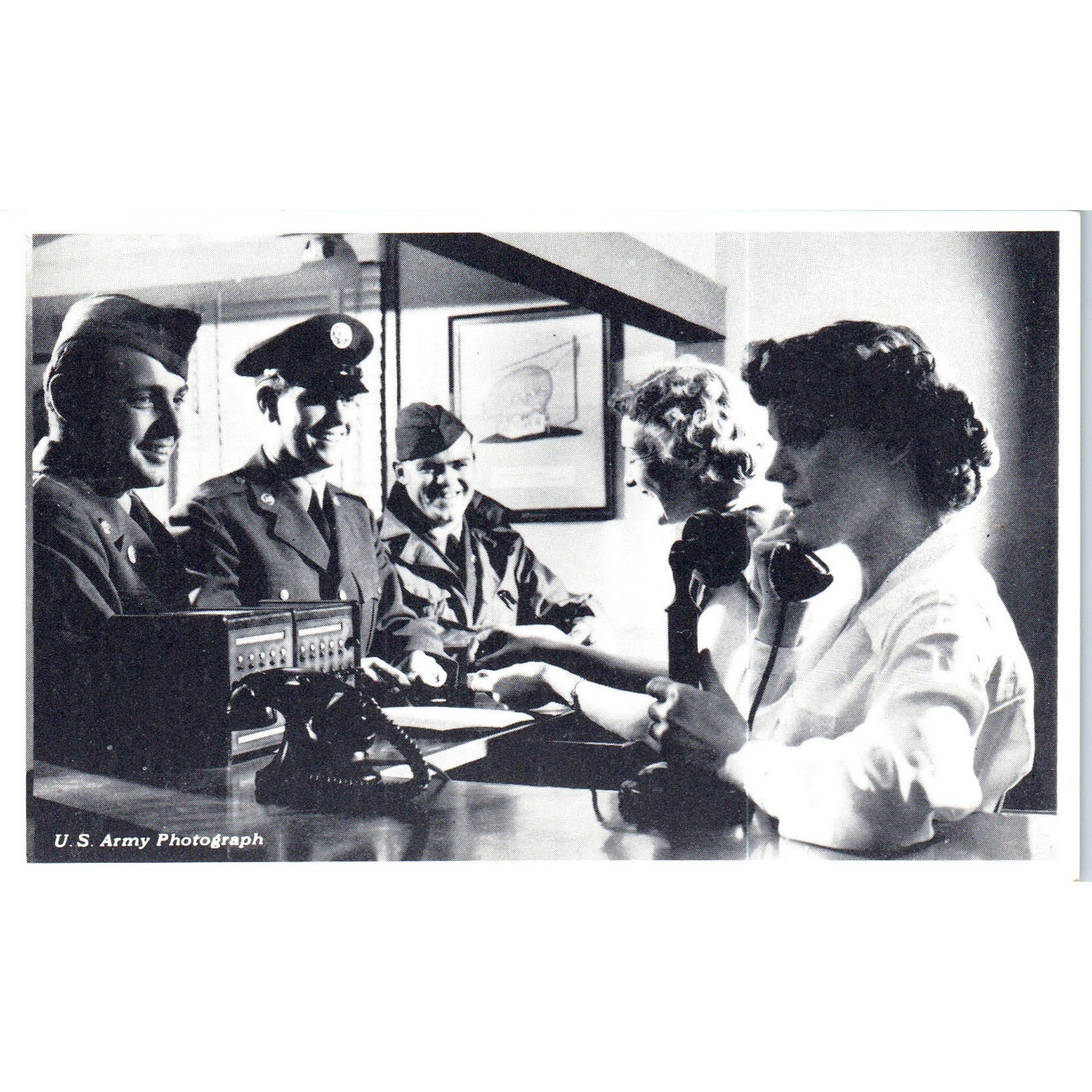 Placing a Telephone Call, Fort Dix NJ Original Postcard P2-8