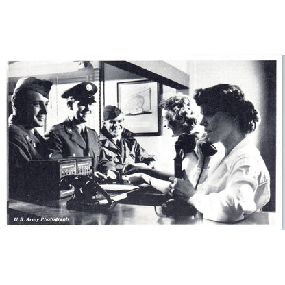 Placing a Telephone Call, Fort Dix NJ Original Postcard P2-8