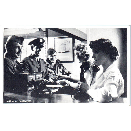 Placing a Telephone Call, Fort Dix NJ Original Postcard P2-8