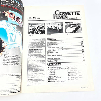 1982 May/June Corvette Fever Magazine Collector's Engines The Early V-8s TG1-2