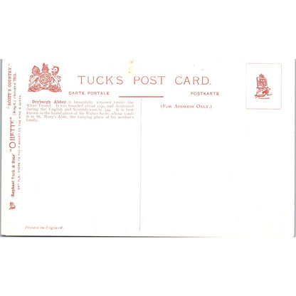 Scott's Country Dryburgh Abbey Raphael Tuck Oilette Original Postcard P3-2