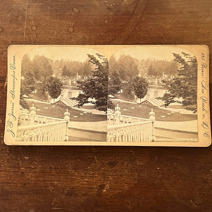 Greenwood Cemetery New York Antique Stereoview Card H2-4
